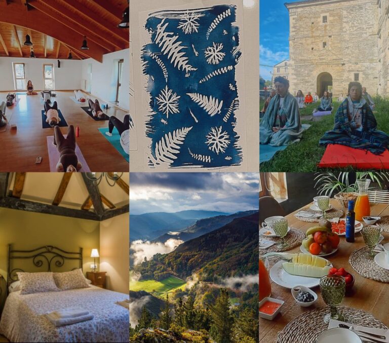 Retiro en Los Oscos, Villanueva de Oscos con artesanamente ASTURIAS. Senderismo, ruta del arte con numenart, cianotipia. Retiro de Yoga y meditación en Asturias.