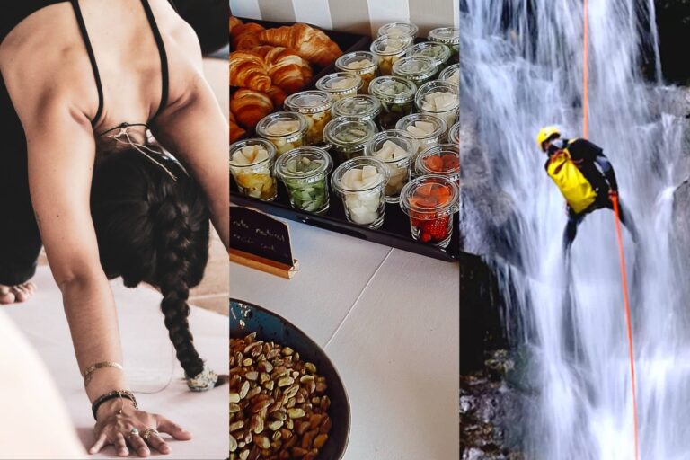 evento en Llanes, Asturias de yoga, brunch y barrnaquismo.