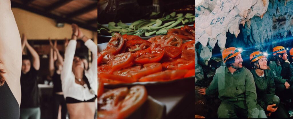 Eventos y retiros de yoga en Asturias. yoga y brunch y espeleologia en Ribadesella asturias.