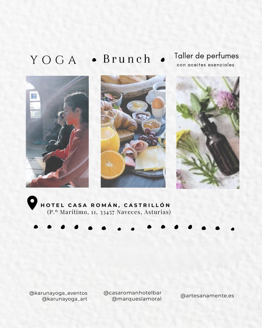 yoga brunch taller perfumes aceites esenciales